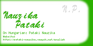 nauzika pataki business card